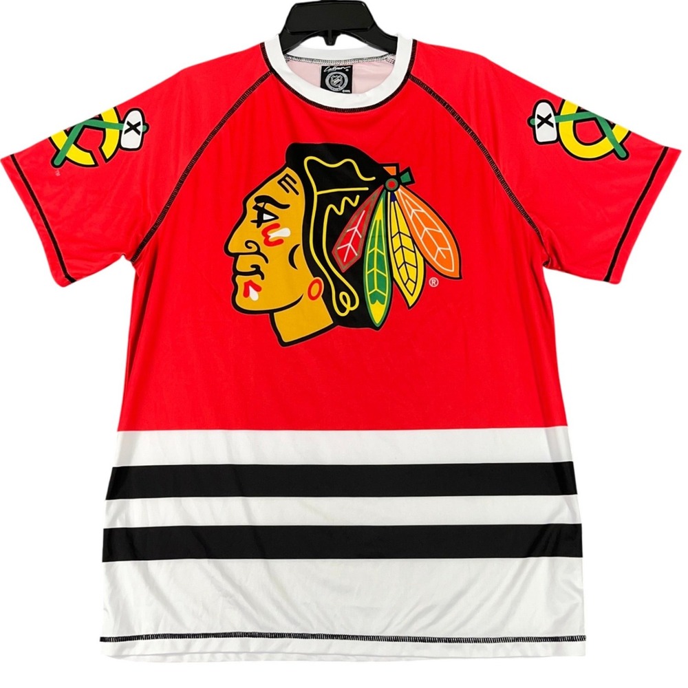 Chicago Blackhawks Calhoun NHL Jersey Replica Hockey Shirt L Mens